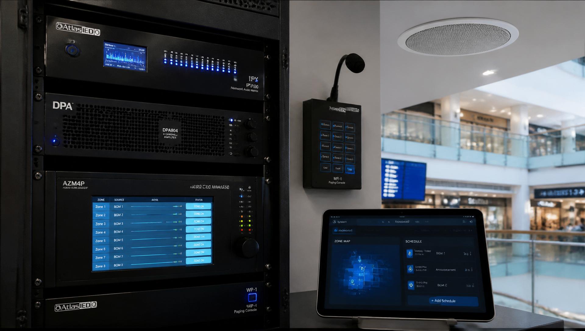 IP Background Music & Public Address — enterprise data center